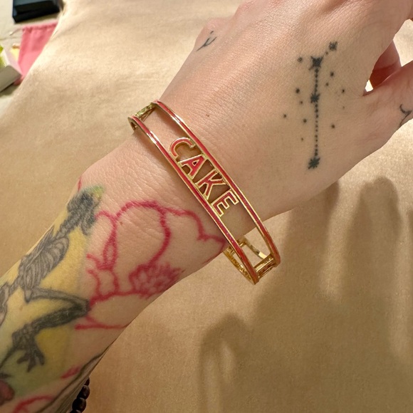 Kate Spade Eat Cake for Breakfast Pink & Gold Bracelet
